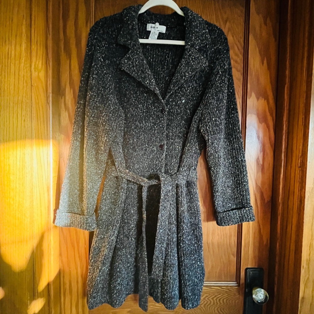 KIKIT Maurice Sasson Long Belted Cardigan Sweater
